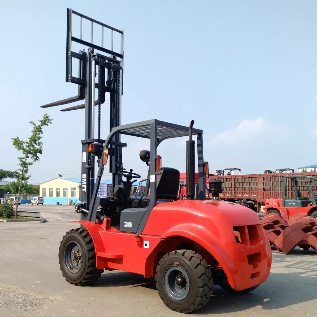 Tcm/Nissan Rough Terrain 2/2.5/3/3.5/4ton off Road Outdoor 4X4 4WD 4drives 4wheels Forklift Fork Lift Tcm/Linde/Yale/Toyota/Crown/Hyster Big Tyre